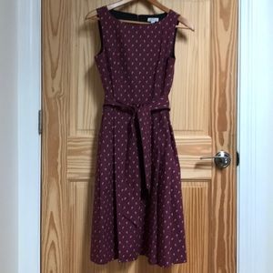 LL Bean Signature Poplin Dress, Holiday Print